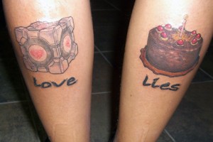 Portal The Cake Is A Lie Tattoo